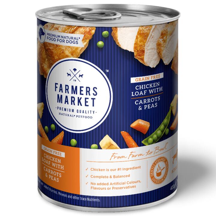 Farmers Market Grain Free Wet Dog Food Adult Chicken Loaf With Carrots And Peas 1 Farmers Market Grain Free Wet Dog Food Adult Chicken Loaf With Carrots And Peas