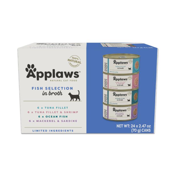 Applaws Natural Fish Selection In Broth Adult Wet Cat Food Can 1 Applaws Natural Fish Selection In Broth Adult Wet Cat Food Can