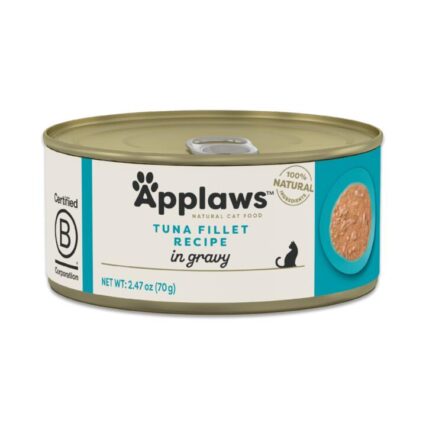 Applaws Natural Tuna Fillet In Gravy Adult Wet Cat Food Can