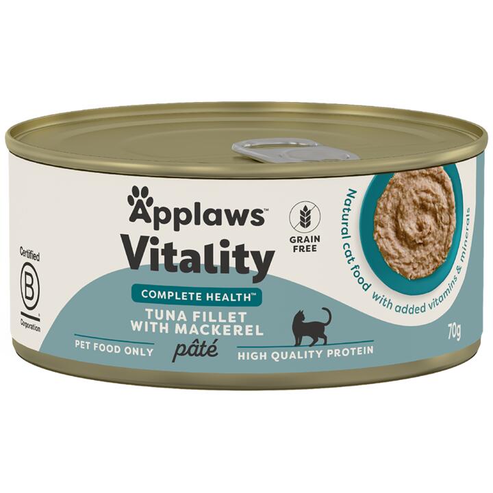 Applaws Vitality Complete Health Tuna Mackerel Pate Adult Wet Cat Food 1 Applaws Vitality Complete Health Tuna Mackerel Pate Adult Wet Cat Food