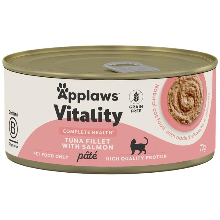 Applaws Vitality Complete Health Tuna Salmon Pate Adult Wet Cat Food 1 Applaws Vitality Complete Health Tuna Salmon Pate Adult Wet Cat Food