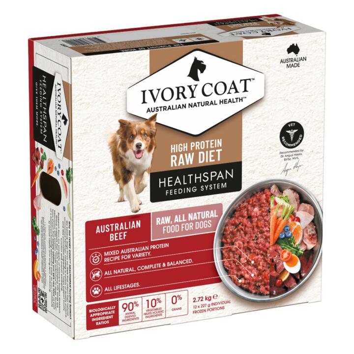 Ivory Coat Healthspan Beef Patties Dog Food 1 Ivory Coat Healthspan Beef Patties Dog Food