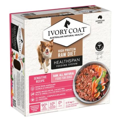 Ivory Coat Healthspan Sensitive Skin Patties Dog Food