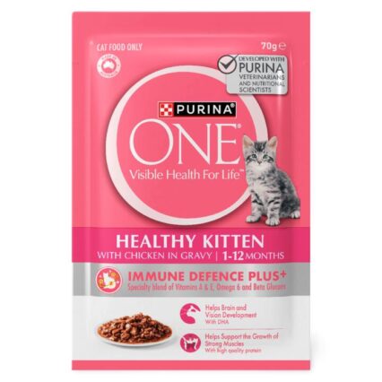Purina One Kitten Chicken In Gravy Wet Cat Food Pouches
