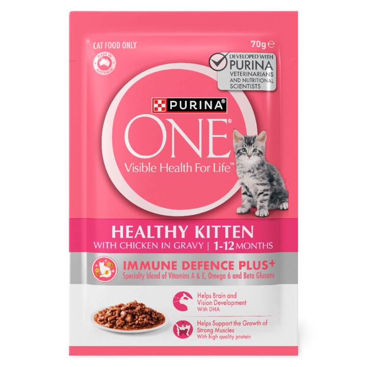 Purina One Kitten Chicken In Gravy Wet Cat Food Pouches 1 Purina One Kitten Chicken In Gravy Wet Cat Food Pouches