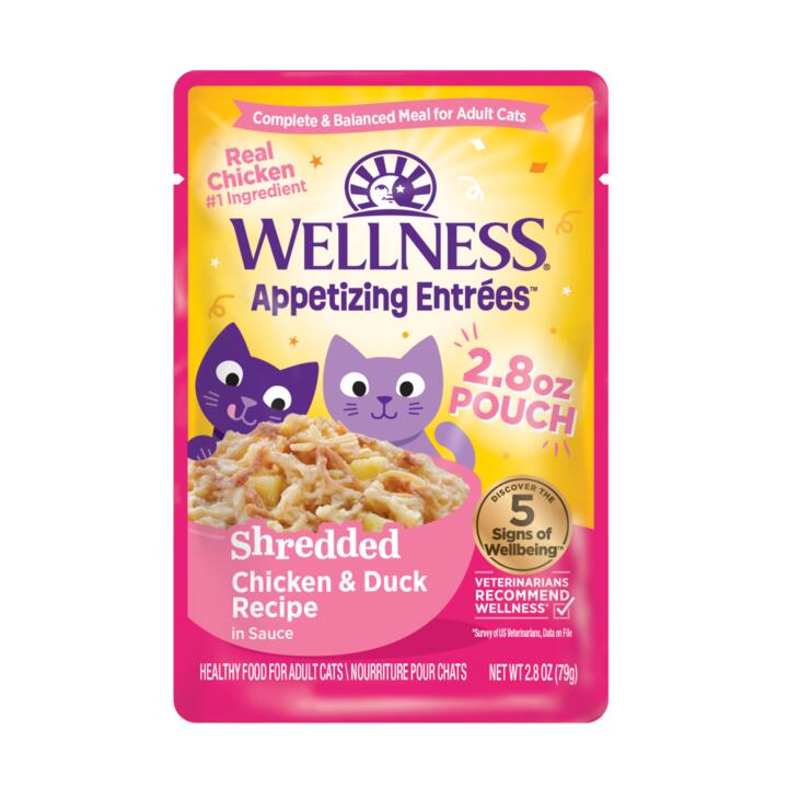 Wellness Appetising Entrees Shredded Chicken And Duck Wet Cat Food 1 Wellness Appetising Entrees Shredded Chicken And Duck Wet Cat Food