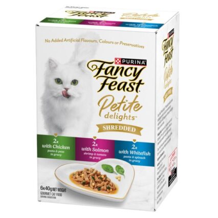 Fancy Feast Petite Delights Shredded Chicken Salmon Whitefish Wet Cat Food
