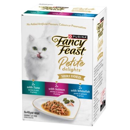 Fancy Feast Petite Delights Shredded Tuna Salmon Whitefish Wet Cat Food