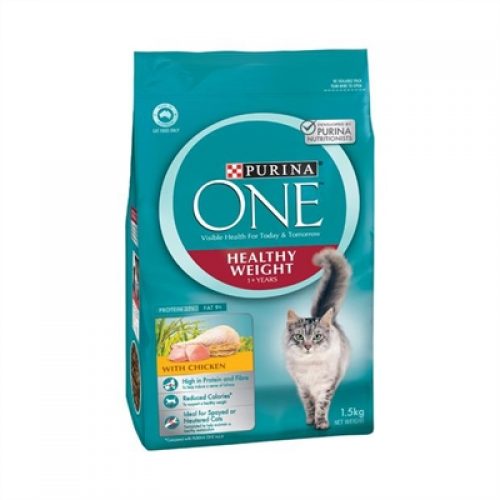 Purina One Dry Cat Food Healthy Weight And Chicken 1.5kg